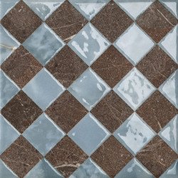 Delconca Faetano Dimora Floriana Marrone Imperiale 20x20 płytki dekoracyjne,...