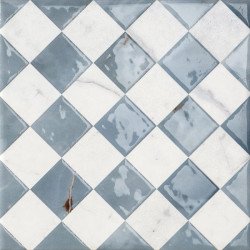 Delconca Faetano Dimora Floriana Statuario 20x20 płytki dekoracyjne, szachownica 2...